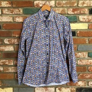 Jared Lang Owl Long Sleeve Button Down Shirt
